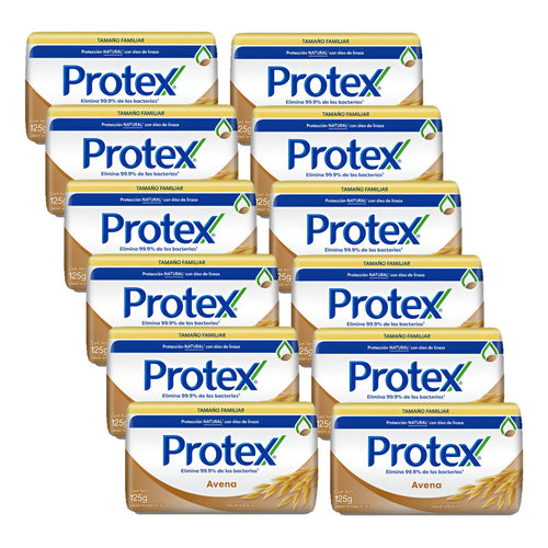 Pack X12 Jabón Barra Protex Antibacterial Avena 125gr