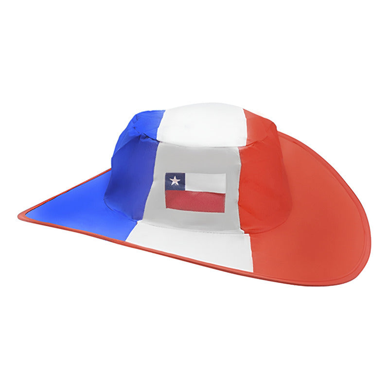 Sombrero Chileno Plegable Bandera De Chile Fiestas Cotillon Bandera Chile