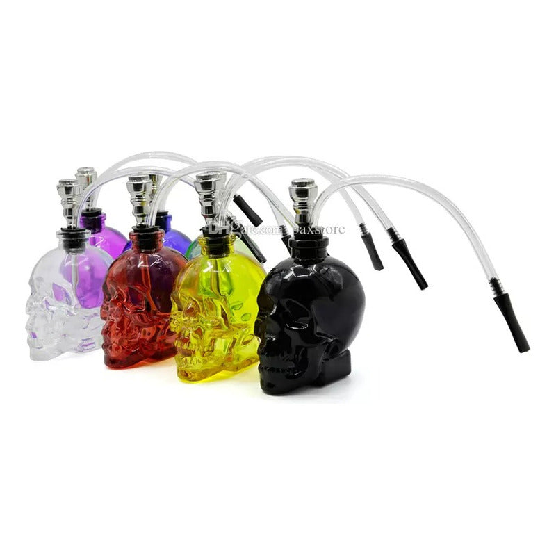 Mini Bong Pipa De Agua Calavera Mini Vidrio Pyrex Portatil
