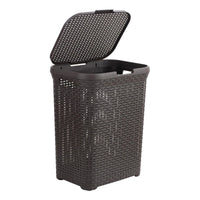 Canasto Para Ropa Cesto Grande 60l Con Tapa Ratan Resistente