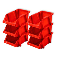 Set 6 Cajas Organizadoras Apilables Roja Gaveta Etiquetable