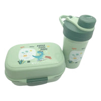 Tupper Contenedor Lonchera Escolar + Botella D Agua Luch Box