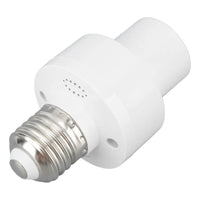 X2 Soquete Adaptador Soporte Ampolletas Sensor Movimiento Blanco