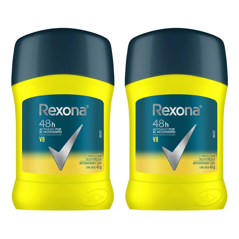 X3 Desodorante Barra Rexona Men Antitranspirante V8 50g Neutra