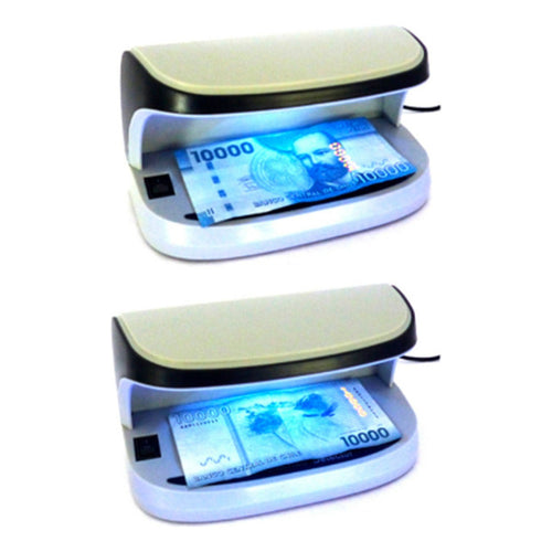 Detector Billete Inalambrico Recargable Uv Portátil Dinero Gris
