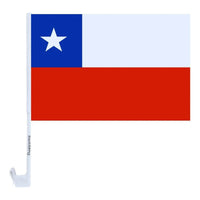 Pack X2 Banderas Chile Auto Fiestas Patrias Banderin 20x30cm Bandera Chile