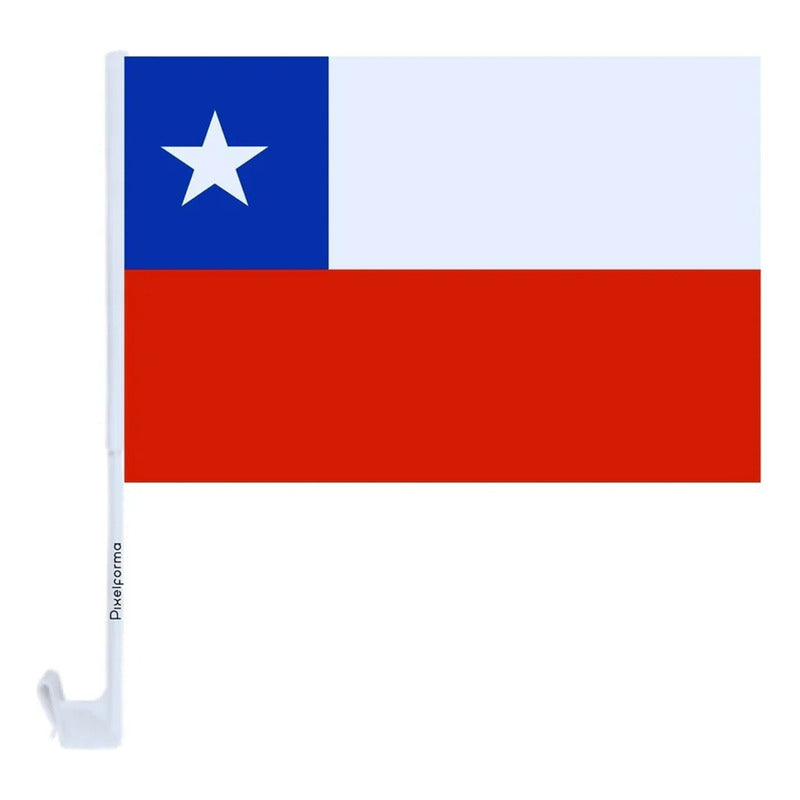 Banderas De Chile Auto Fiestas Patrias Banderin 20x30cm Bandera Chile