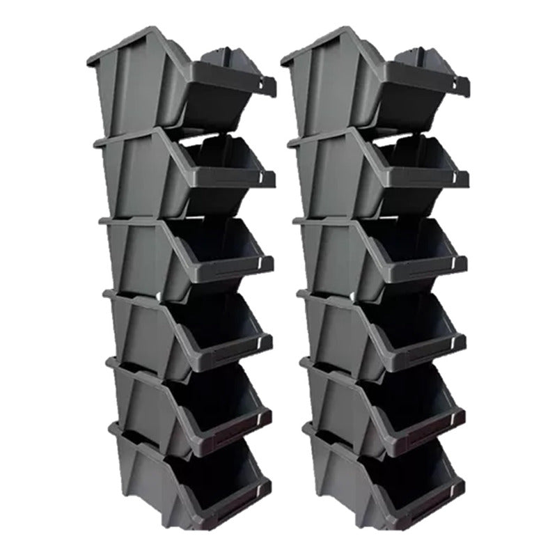 X12 Cajas Organizadoras Apilable Gaveta Etiquetable Organiza
