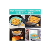 Pack X5 Bandeja Reutilizable Silicona Airfryer Freidora Aire