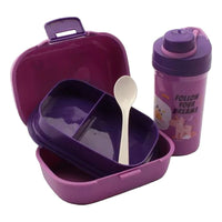 Tupper Contenedor Lonchera Escolar + Botella D Agua Luch Box
