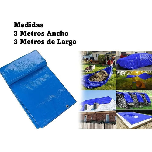 Lona Cobertor Multiuso Impermeable 3x3 Mts Con Ojetillos