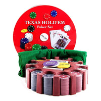 Set Juego Mesa Poker 240 Fichas Profesionales Paño Naipes