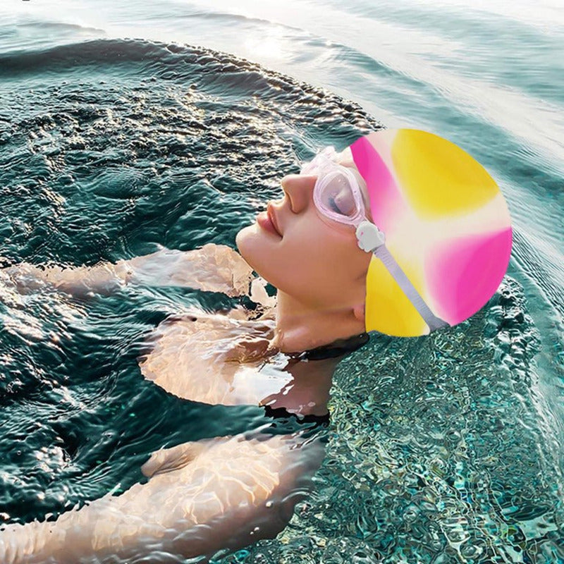Pack 2 Gorro Piscina Natación Silicona Gorra De Baño Elastic