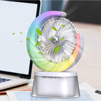 Ventilador Humidificador Portátil Ventilador Led  Usb Recarg
