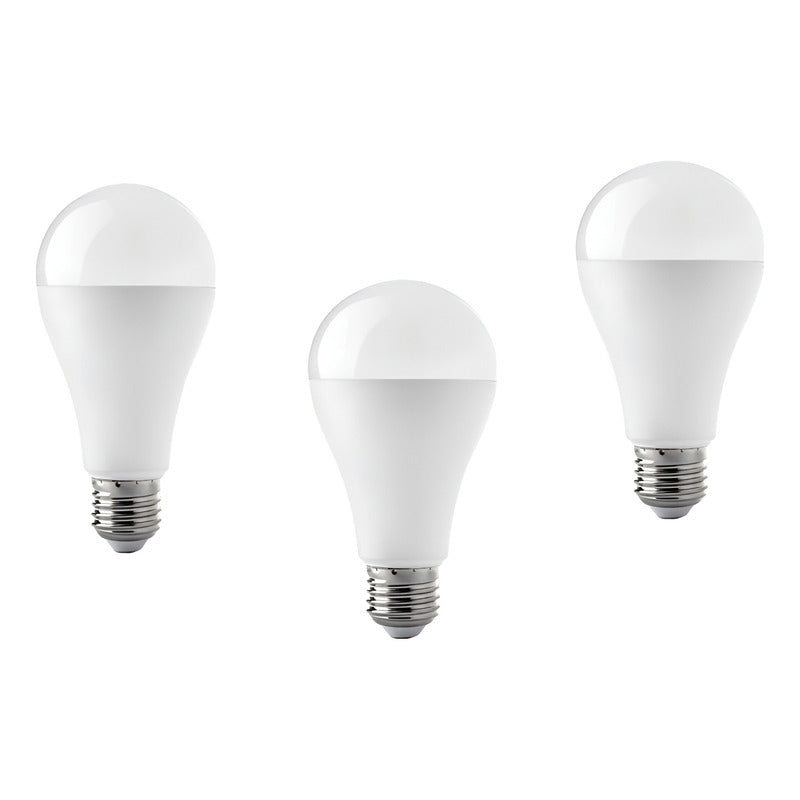 Pack 3 Ampolleta Led E-27 15w Luz Blanca/cálida Sello Secado Luz Blanca