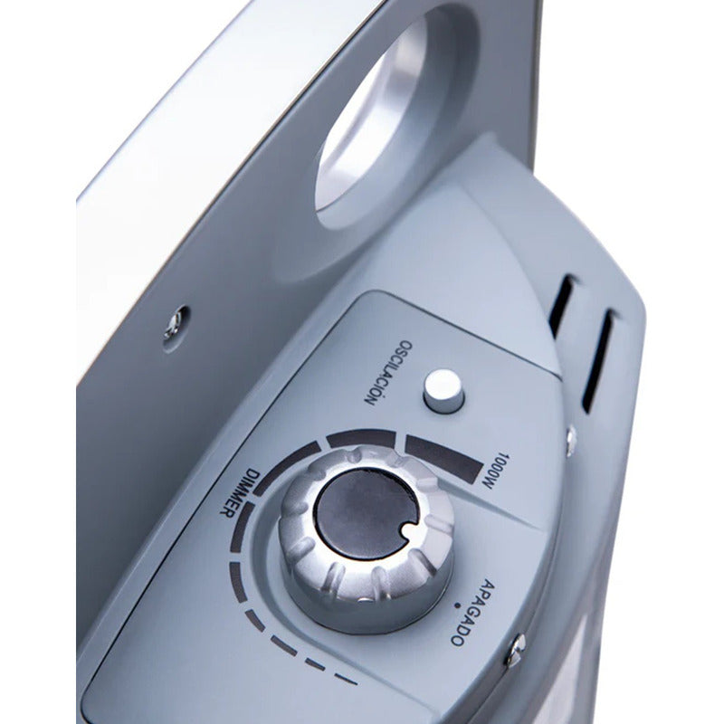 Estufa Eléctrica Fibra De Carbono Silver Kendal 1000w Gris