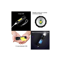 Linterna Tactica Recargable De Larga Distancia Led Potente