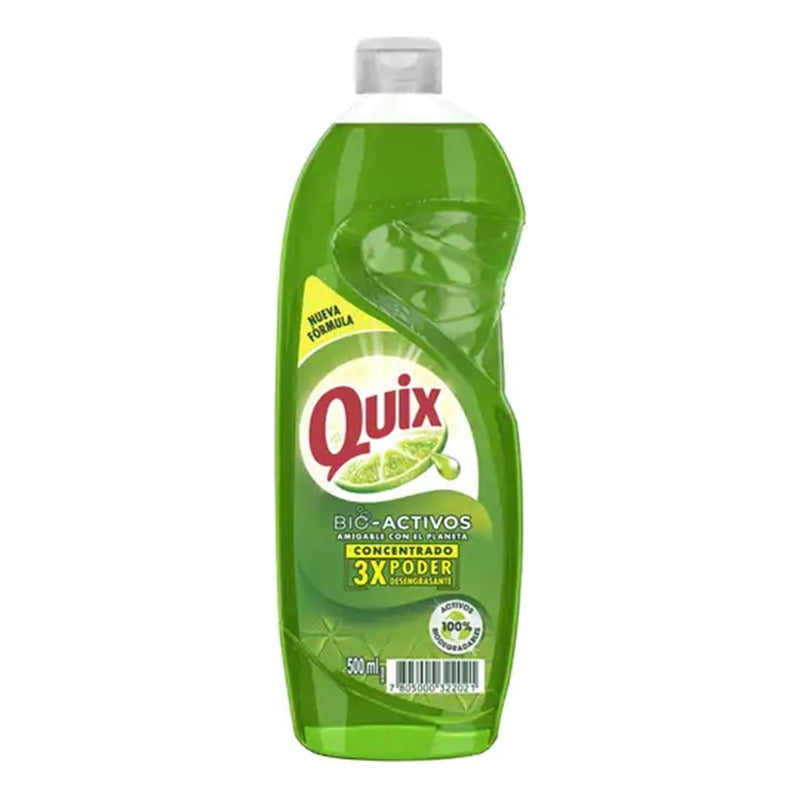 Pack X5 Quix Lavaloza Concentrado Bio Activos 500ml Limon