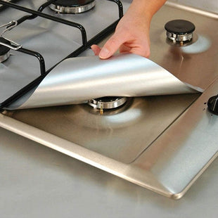 12 Laminas Protector Estufa Cocina Papel Aluminio Cubierta