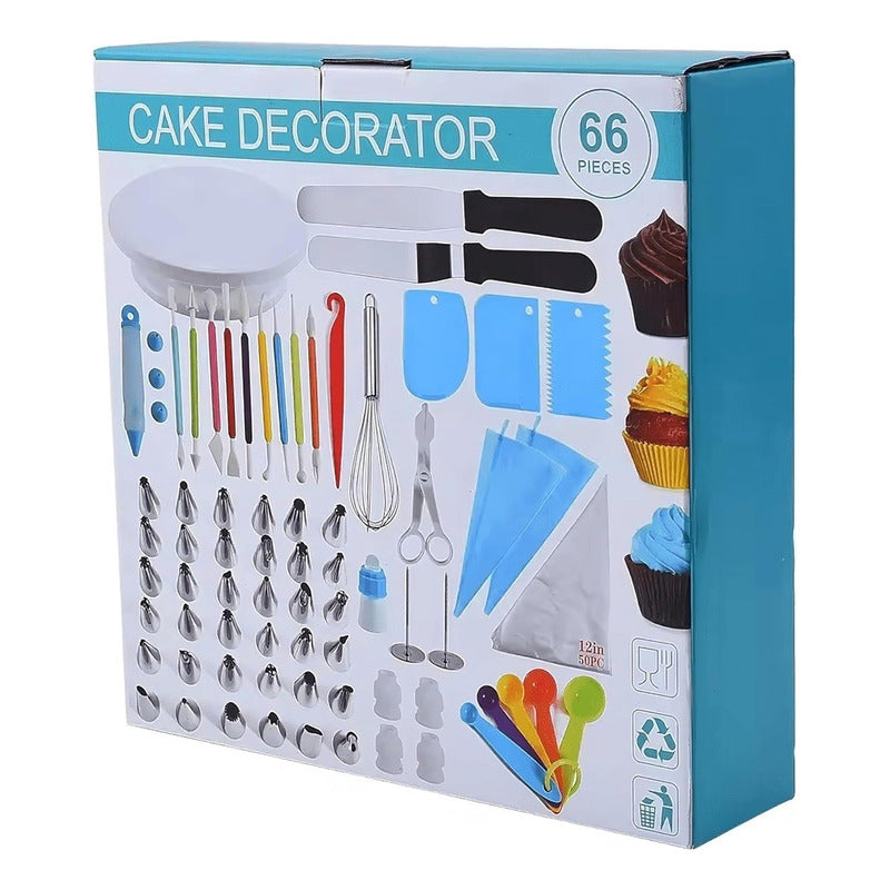 Set Decoración Pasteles Kit Pastelería Set Repostería 66 Pcs