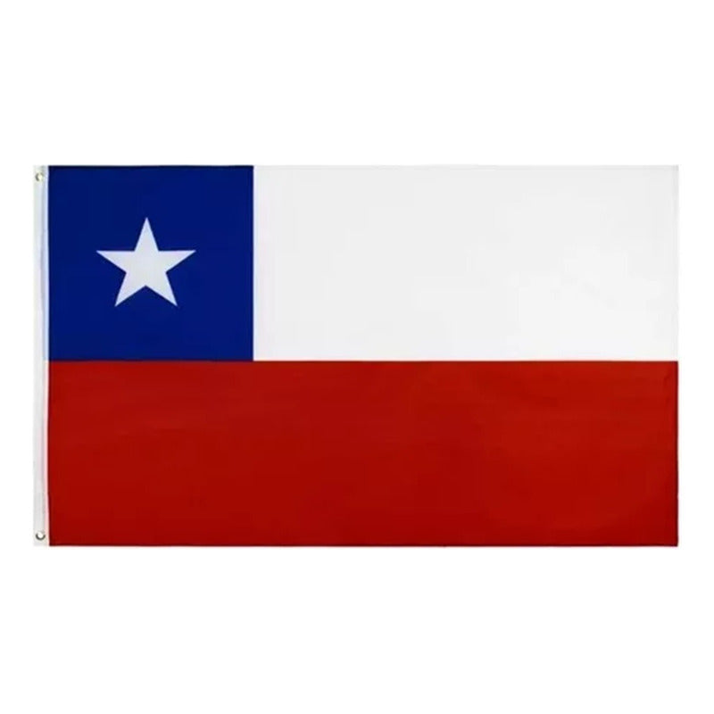 Pack 2 Banderas De Chile Bandera Chile Chilena 145 X 90 Tela Bandera Chile