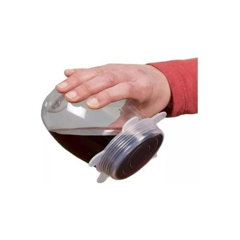 Tapas De Silicona Extensible Ajustable Adaptable Alimentos
