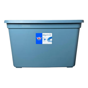 X3 Caja Organizadora Almacenamiento Megaforte 74.7 Litros Azul Lisa