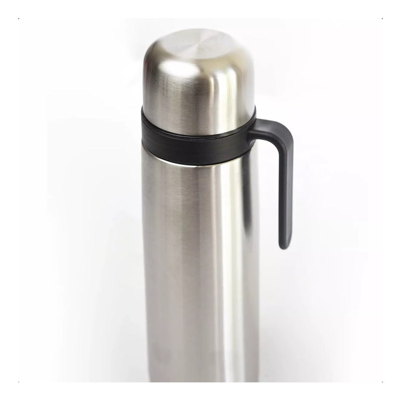 Termo Matero Media Manija 1 Litro Pico Cebador Acero Inox