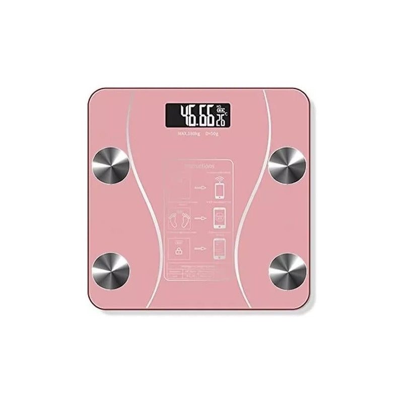 Balanza Pesa Digital Bluetooth Inteligente Smart Imc Baño Color Negro