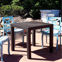 Mesa Roble Ratán Exterior Madera Living Comedor Terraza