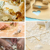 Juego X3 Cortadores Galletas Moldes Cortante Galleta Diseño Flor