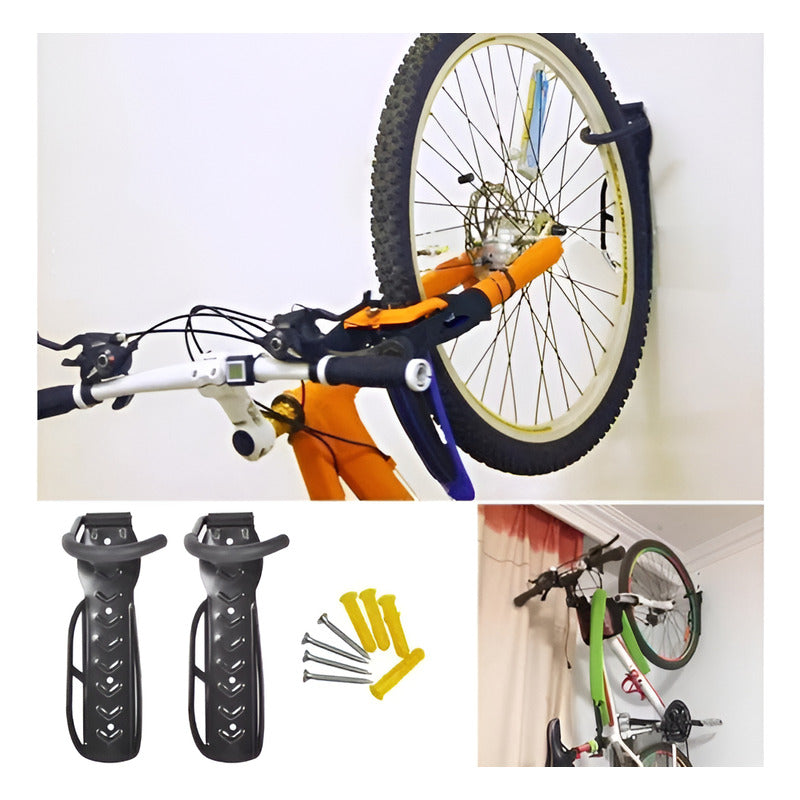 Kit De Soporte De Pared Para Bicicleta Con Gancho De Bicicleta De Color Negro