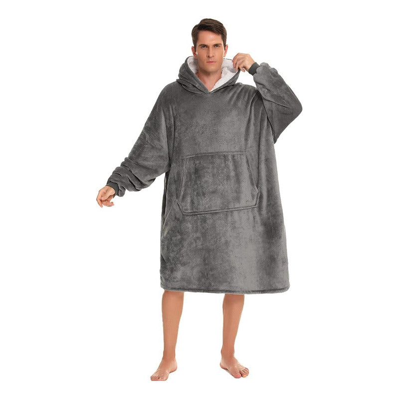 Pack X2 Polerones Sherpa Con Capucha Poleron Chiporro Huggle Hoodie Pijama Invierno Polar M&a Store