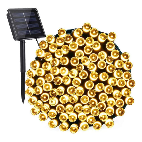 Luces Guirnalda Navidad Solar 200 Led 20 Metros Decorativ