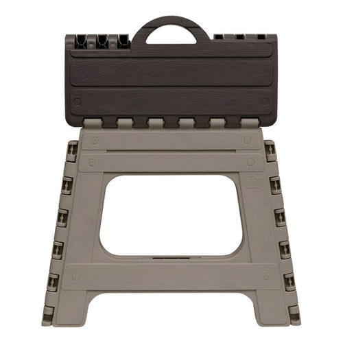 Piso Plegable Roble Banco Silla Taburete Mediano 28x28 Color Marrón