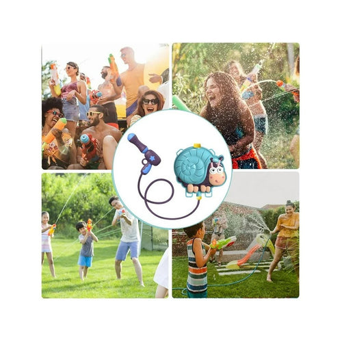 Pistola Agua Con Mochila Lanza Agua Juguetes Verano Piscina