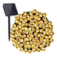 Luces Navidad Guirnalda Solar 100 Led 10 Metros Decorativa