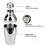 Coctelera Profesional Set 5pzas Inox Utensilio Bar Pub Trago