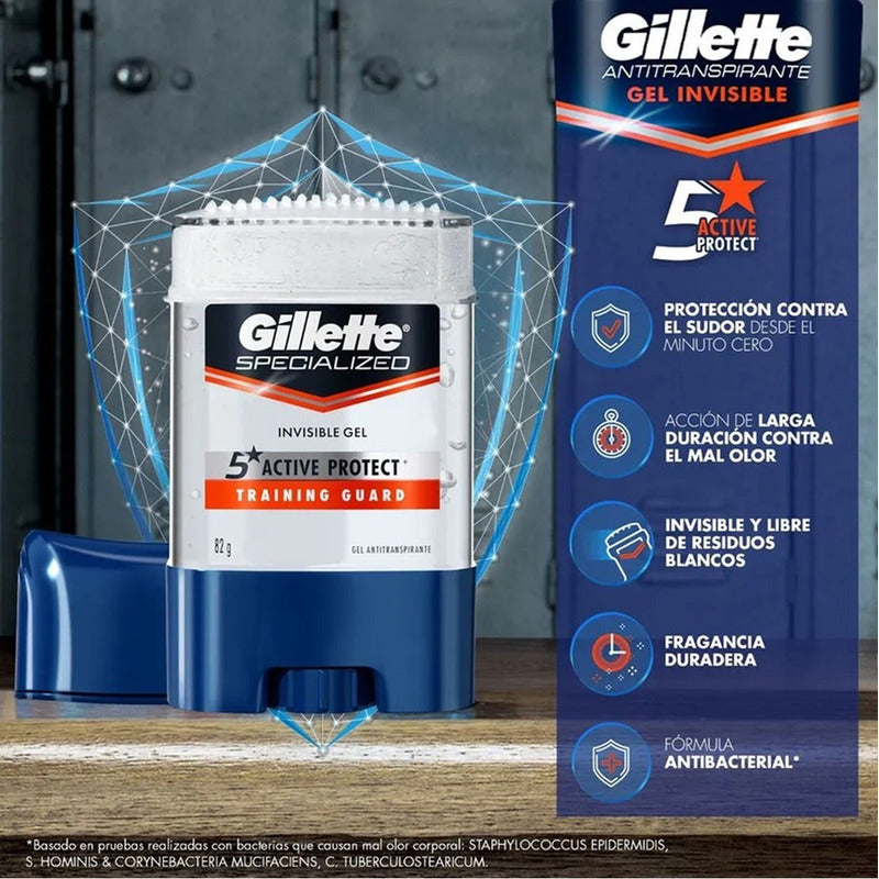 X4 Desodorante Gillette Gel Antitranspirante Training Guard Training Guard