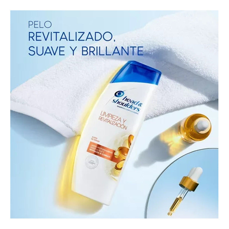 X2 Shampoo Head & Shoulders 375ml Limpieza Aceite De Argán