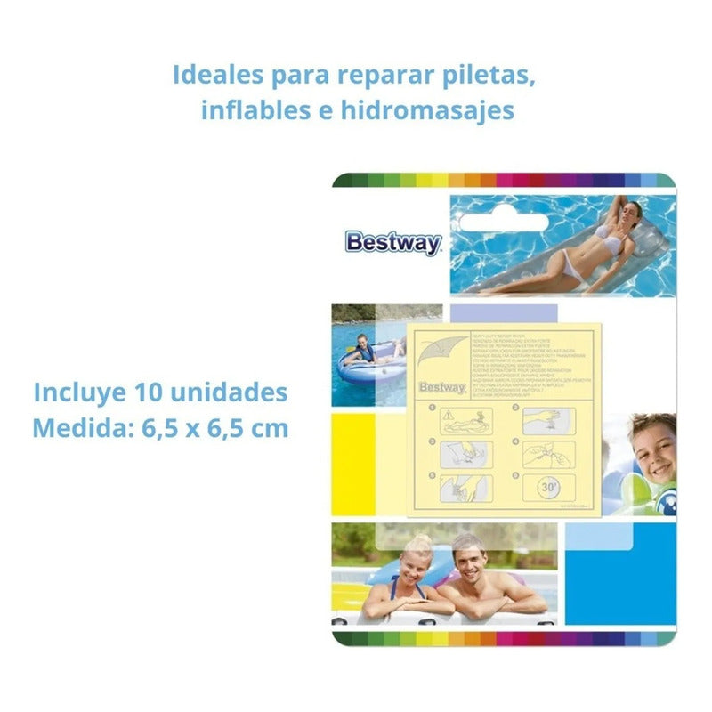 Kit De Parches De Reparación Bajo Agua Para Piscina Adhesivo Transparente