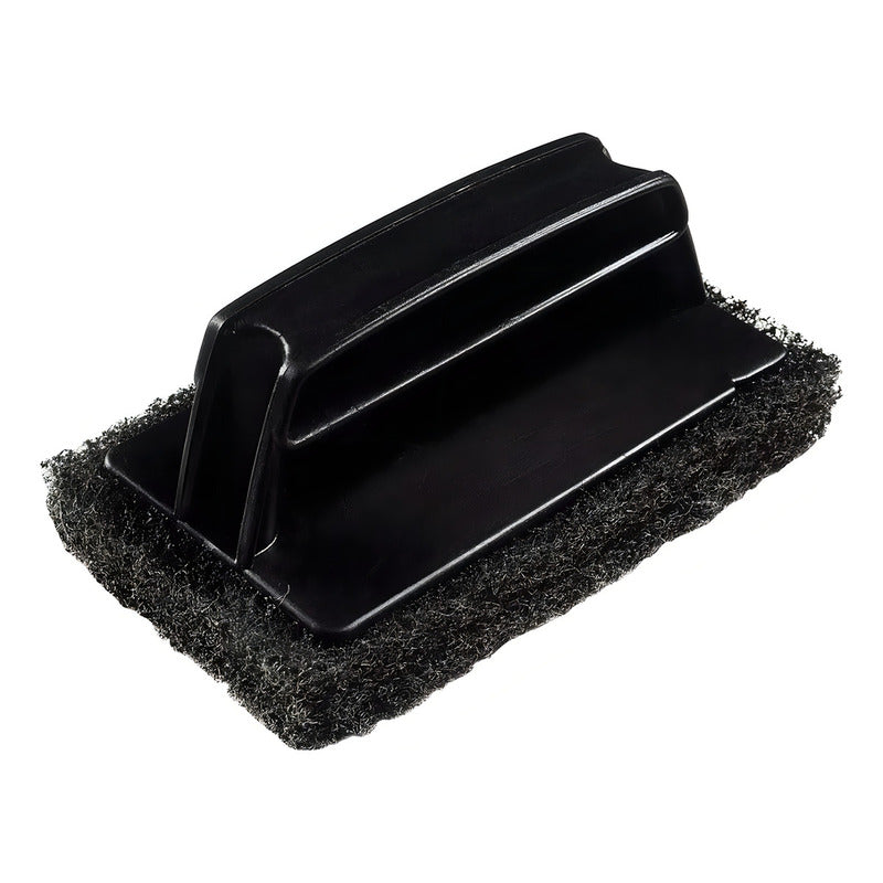 X2 Esponja Abrasiva Limpieza De Parrilla Asado Bbq Mr Beef Negro