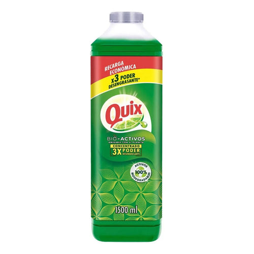 X4 Lavaloza Quix Concentrado Bio Activos Recarga 1.5l Limon