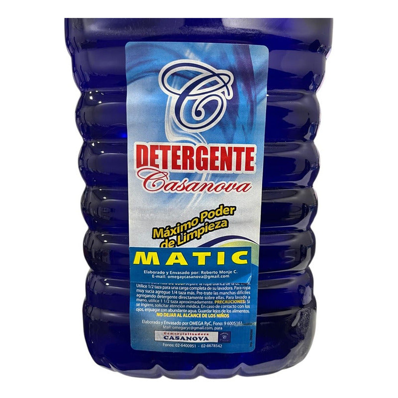 Detergente Liquido Casanova Matic 2 Litros Poder Limpieza