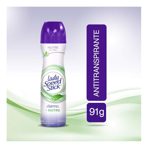 Desodorante Aerosol Lady Speed Stick Aloe Derma Nutre 48h Aloe Vera