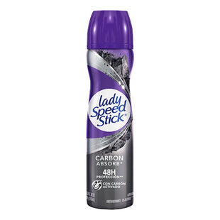 X2 Desodorante Aerosol Lady Speed Stick Carbon Absorb 48h Carbon Absorb