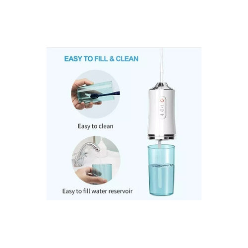 Irrigador Bucal Portátil Higiene Dental Limpiador Oral Dient Blanco