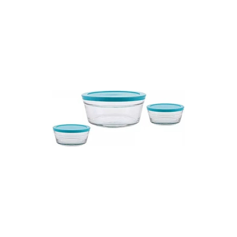 Lonchera Set 3 Taper Tupper Comida Bowl Hermético Contenedor Verde