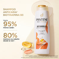 Shampoo Anticaída+ Pantene Biotinamina B3 Para Cabello Débil 300 Ml