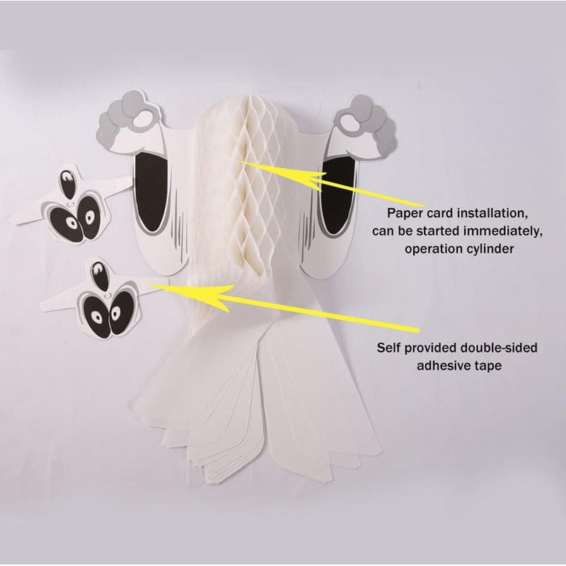 Guirnalda Fantasma Decorativa Para Fiesta Halloween Terror Blanco Fantasma